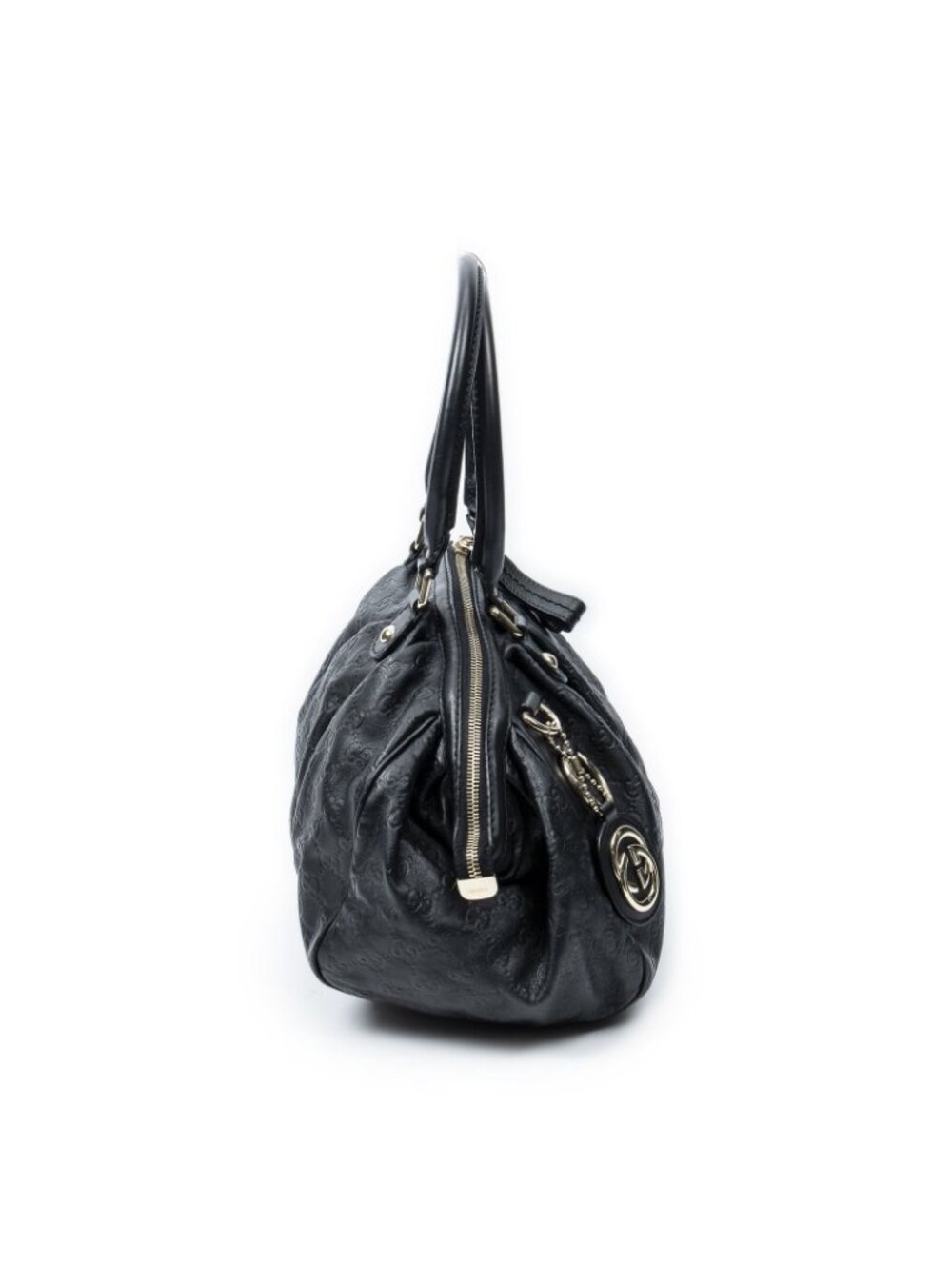 Gucci Ski Boston Black Guccissima Messenger Bag - Picture 4 of 10